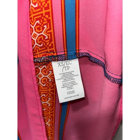 Cabi Shoulder Tie Top Women's Size XS Relaxed Fit Vintage Inspired Print Summer - Picture 5 of 7